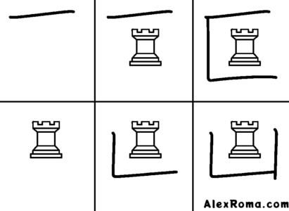 Kanji stroke and component order diagram of the left and bottom embracing enclosures はこがまえ hakogamae and うけばこ ukebako. Embracing enclosures surrounding from the left and from the bottom.