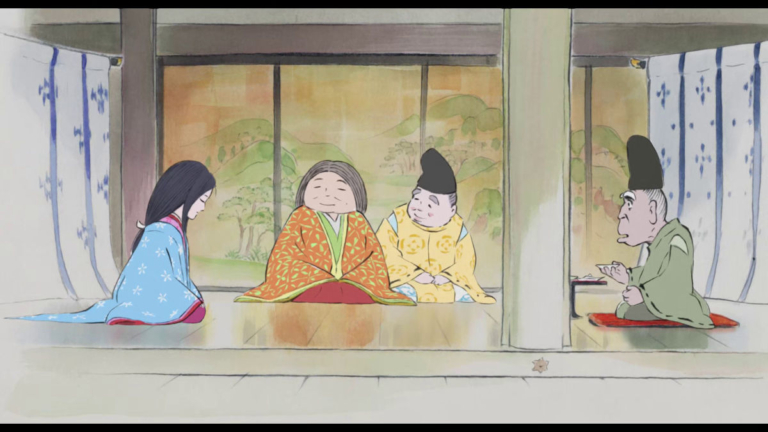 Scene from The Tale of Princess Kaguya (かぐや姫の物語, Kaguyahime no Monogatari).